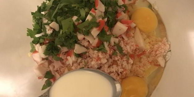 картофельное пюре с крабовым мясом