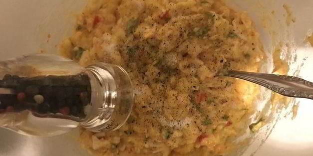 картофельное пюре с крабовым мясом