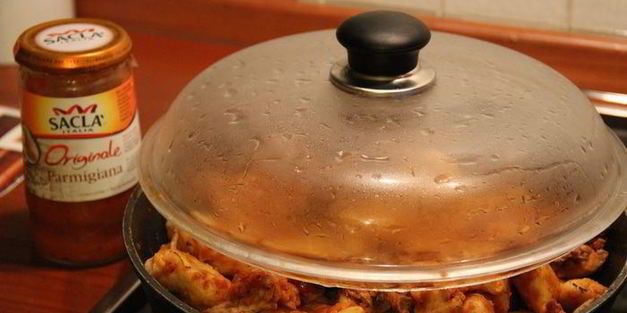 картофельные ньокки с куриным филе и грибами