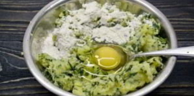 картофельные ньокки со шпинатом и укропом