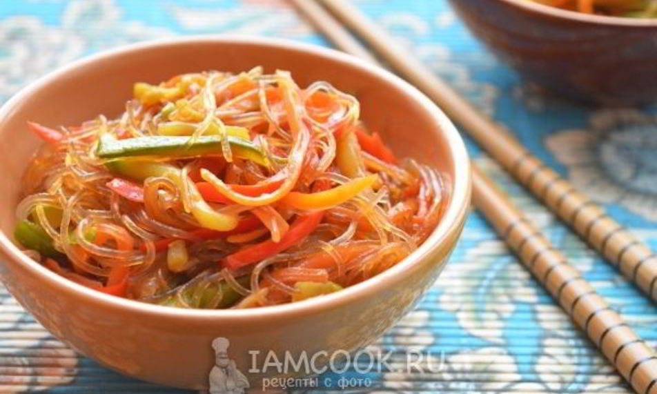 Рецепт китайская лапша с овощами