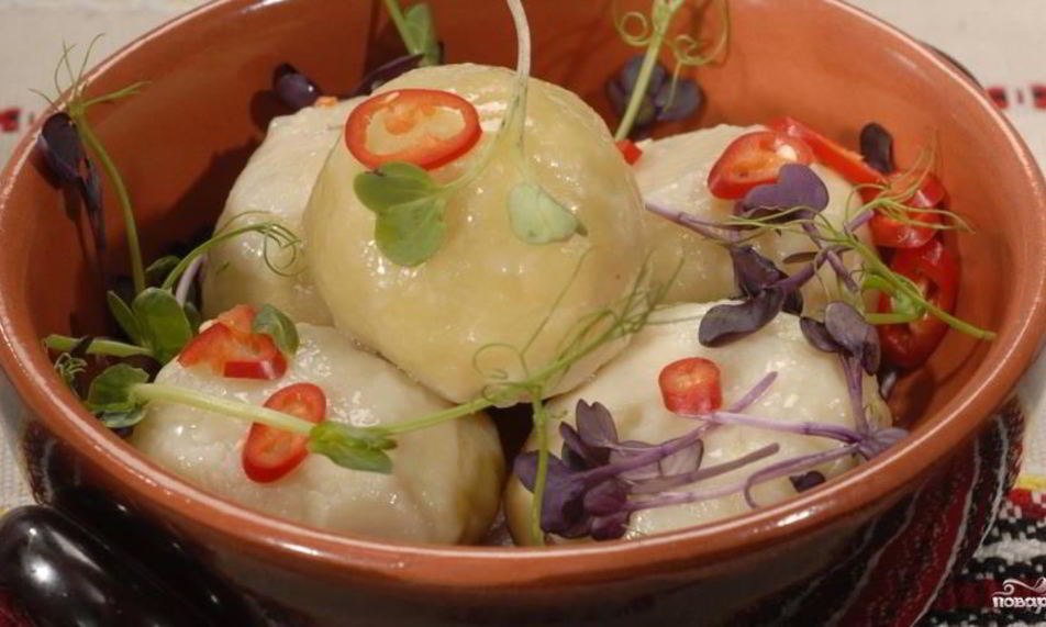 Рецепт клецки со свининой