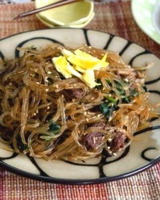 Корейская лапша с мясом