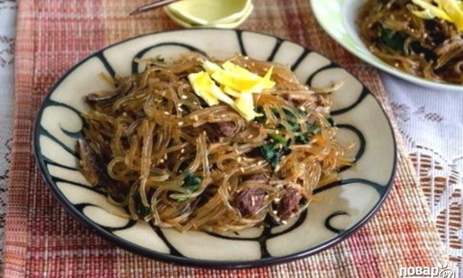 Рецепт корейская лапша с мясом