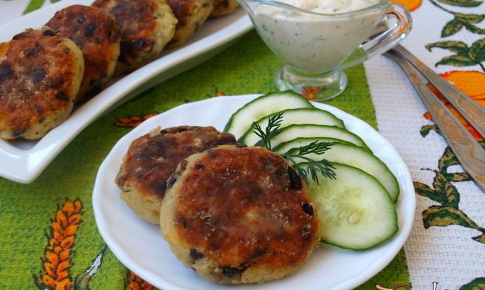 Рецепт картофельные котлеты с шампиньонами