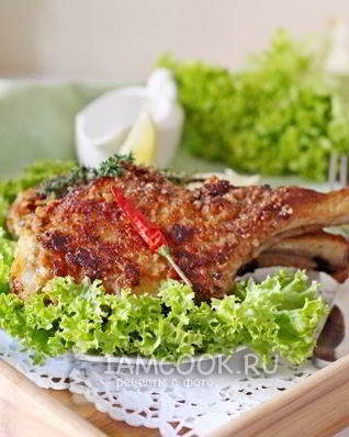 Котлета на косточке в хлебной панировке