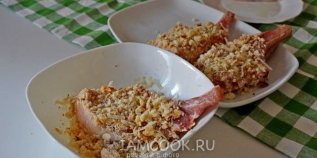 котлета на косточке в хлебной панировке