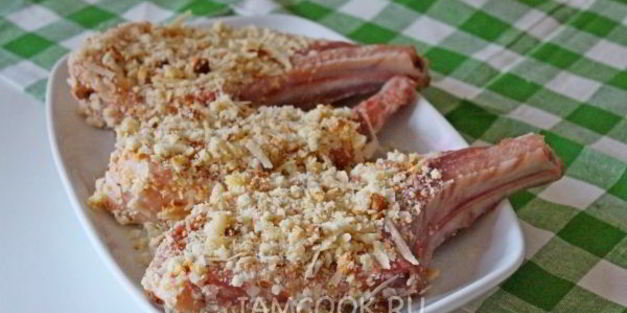 котлета на косточке в хлебной панировке