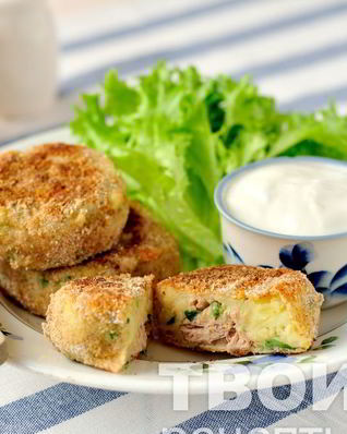 Котлетки из картофеля и тунца
