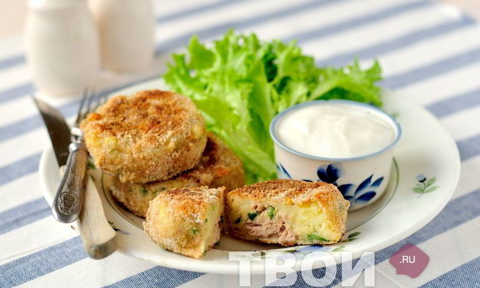 Рецепт котлетки из картофеля и тунца