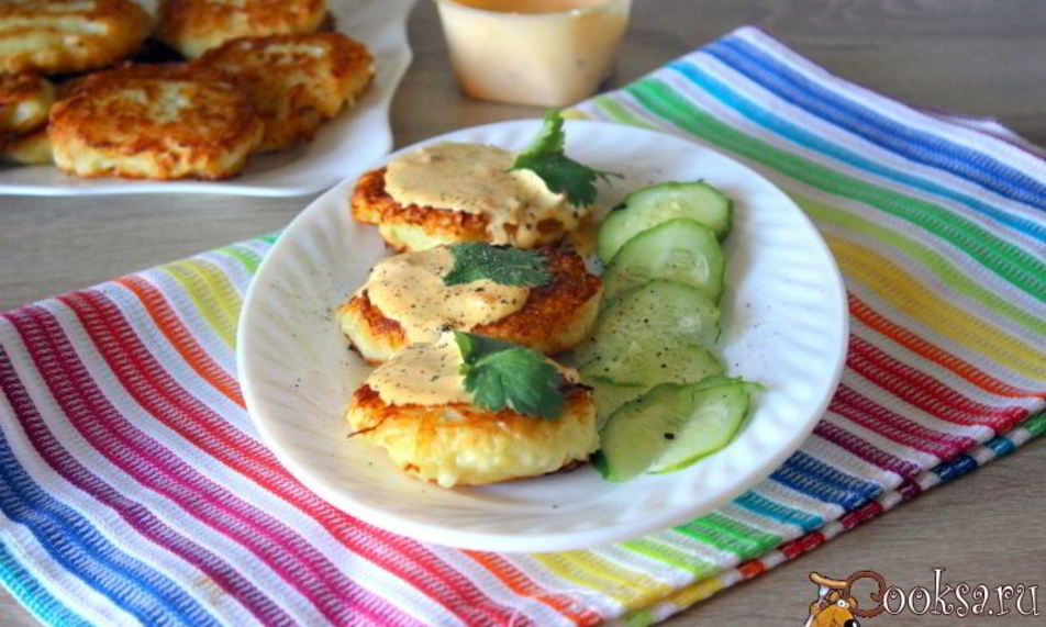 Рецепт котлетки из картофеля с соусом из тунца