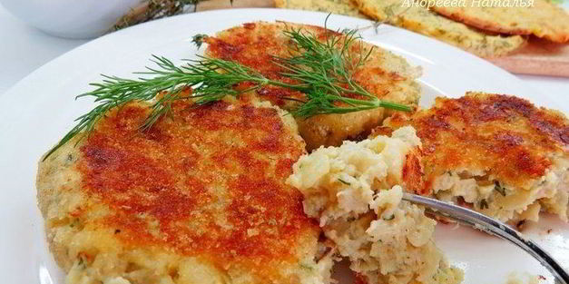 котлеты из трески и картофеля