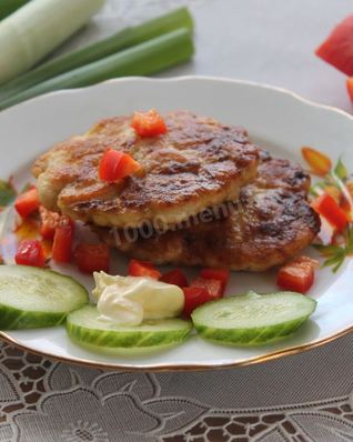 Котлеты куриные рубленные с майонезом