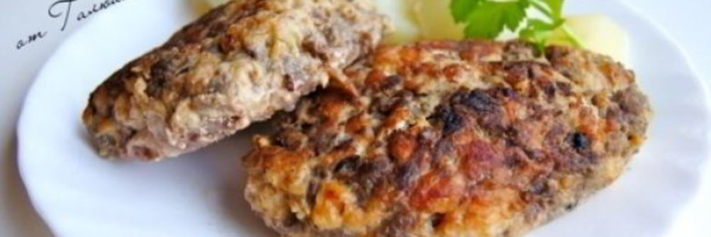 Котлеты с куриными сердечками