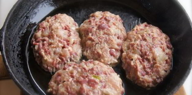 котлеты с куриными сердечками