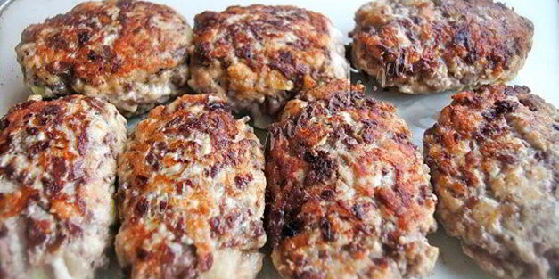 котлеты с куриными сердечками