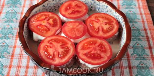 котлеты с помидорами и сыром в духовке