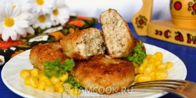 куриные котлеты с гречкой