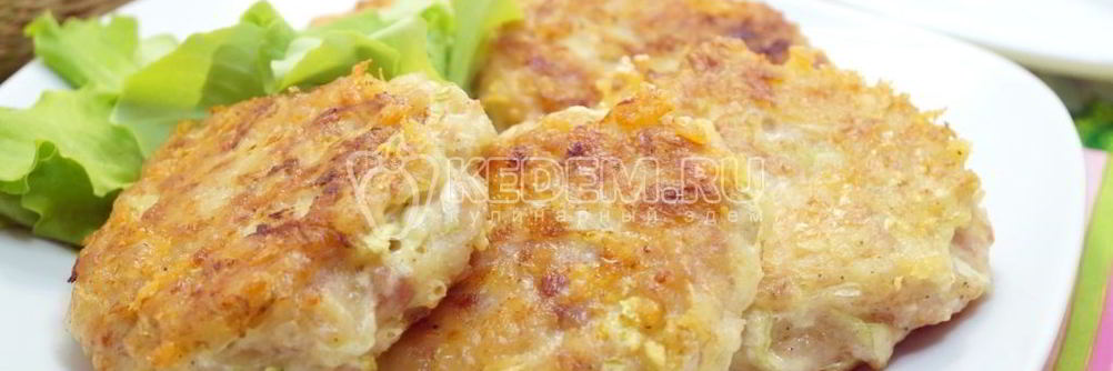 Куриные котлеты с кабачком