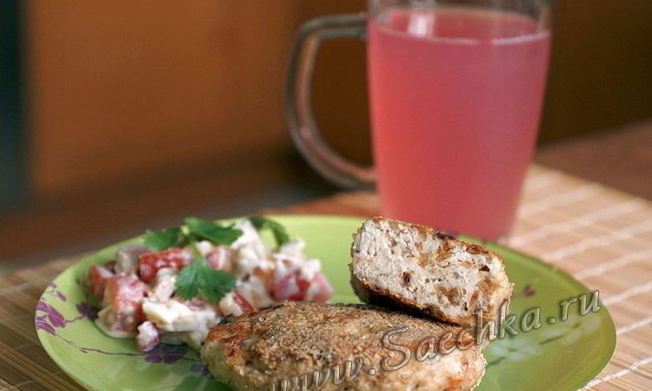 Рецепт куриные котлеты с луком