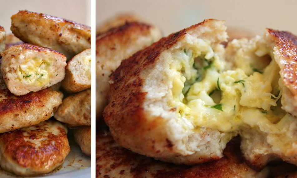 Рецепт куриные котлеты с начинкой