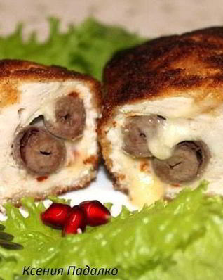 Куриные котлеты с сюрпризом
