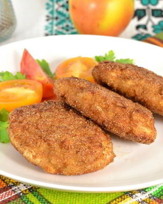 Куриные котлеты с творогом и яблоком