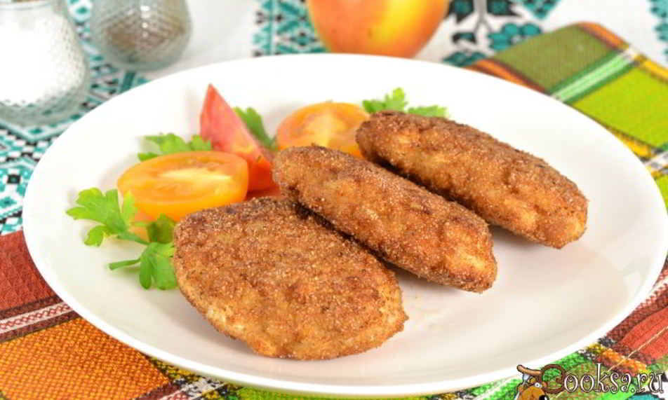 Рецепт куриные котлеты с творогом и яблоком