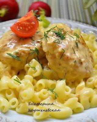 Куриные котлеты в сливочном соусе