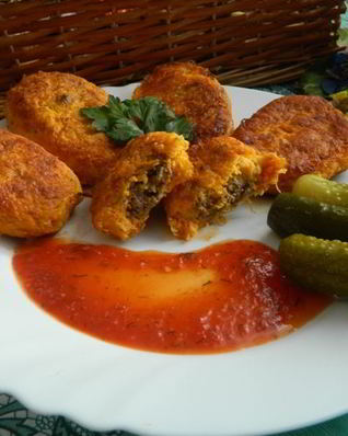Морковные котлеты с куриной печенью