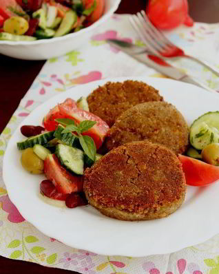 Постные котлеты из чечевицы с грибами