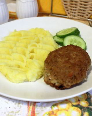 Постные котлеты из трески с гречневыми хлопьями