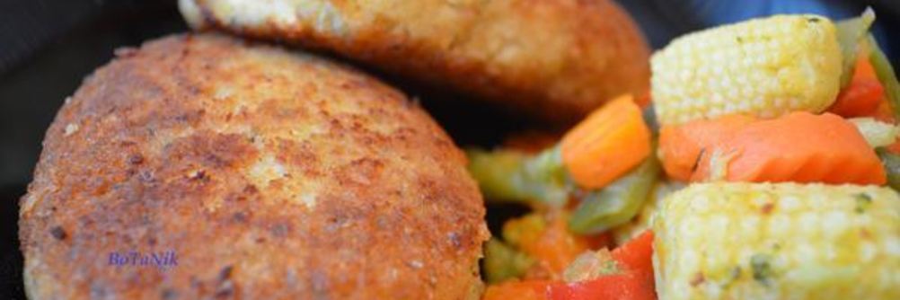 Рыбные котлеты с креветками