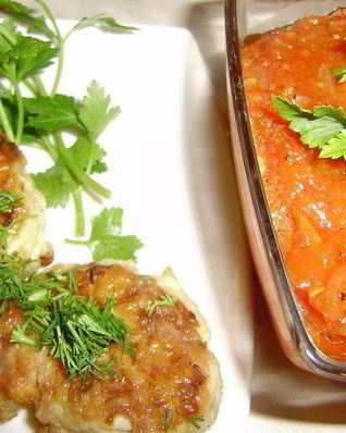 Щучьи котлеты Донские с казачьим соусом