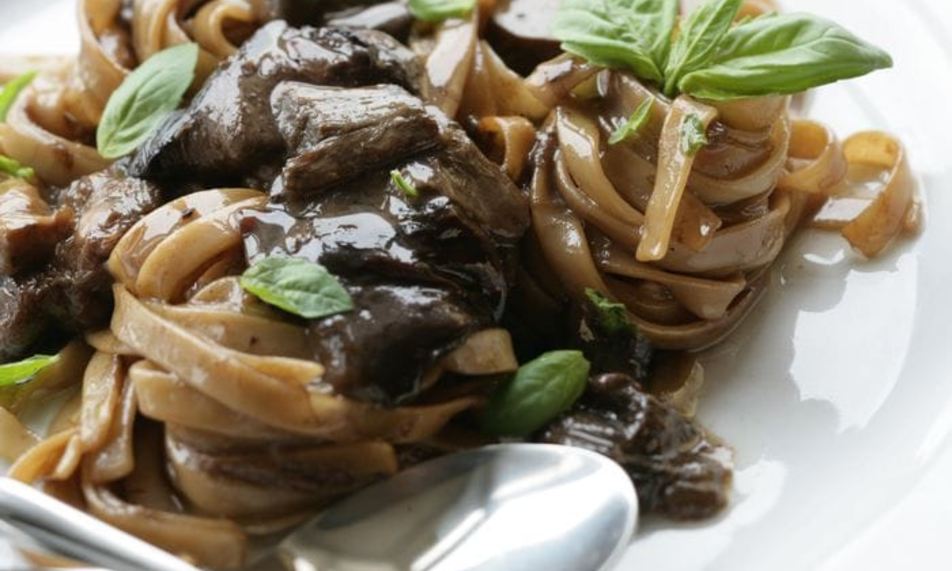 Рецепт лапша с белыми грибами на оливковом масле