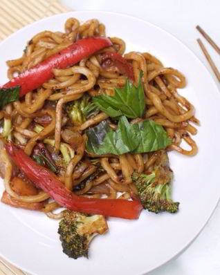 Лапша удон с овощами