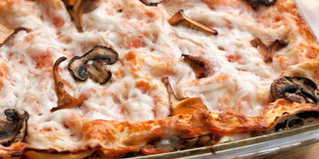 лазанья с грибами