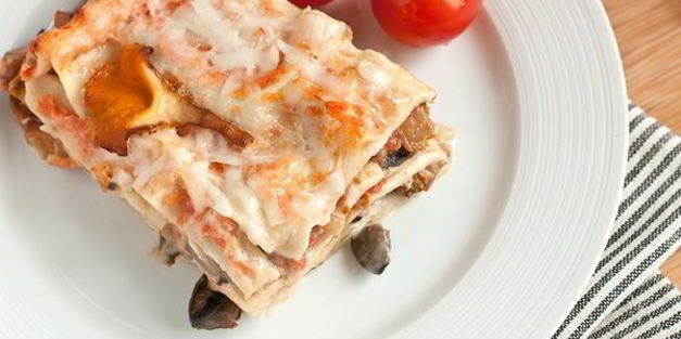 лазанья с грибами