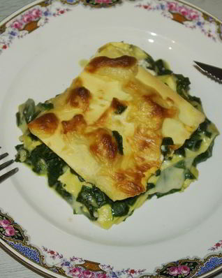 Лазанья со шпинатом