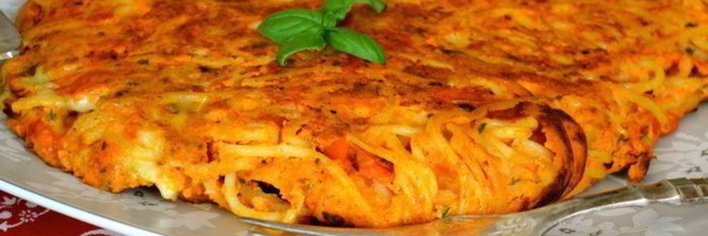 Фриттата из спагетти