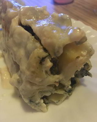 Каннеллони с курицей и шпинатом