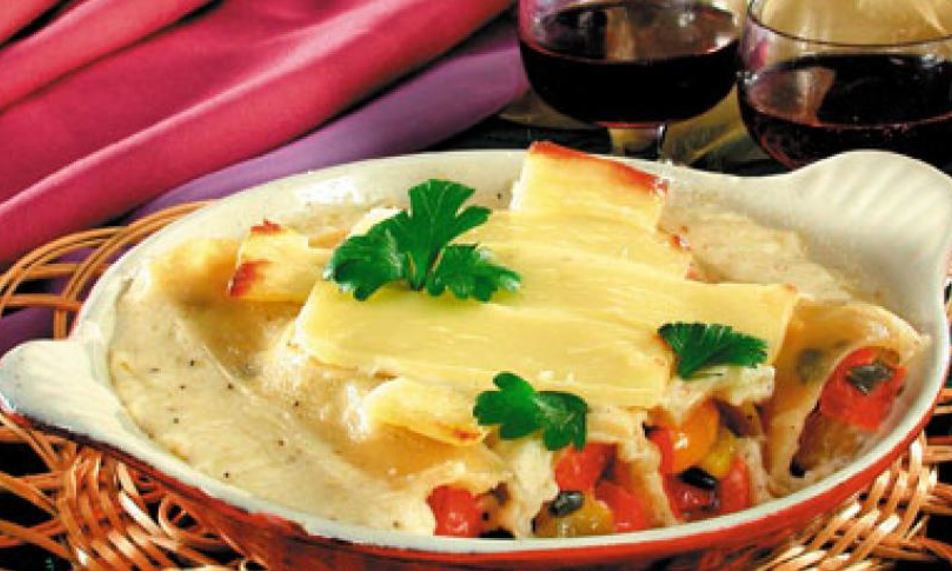 Рецепт каннеллони с луком и сладким перцем