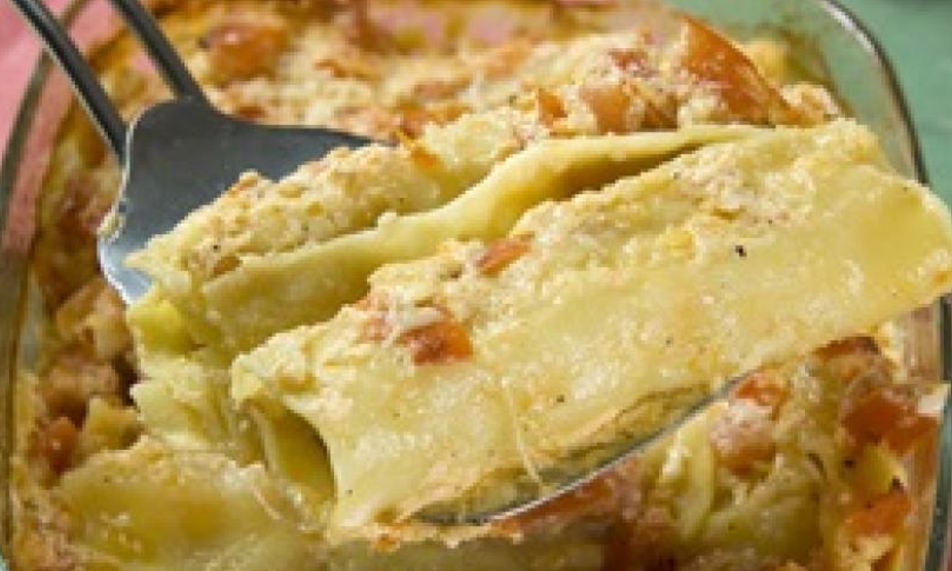 Рецепт каннеллони с рыбой под сливочным соусом