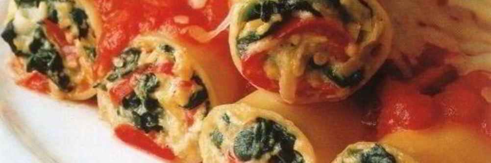 Каннеллони со шпинатом и моцареллой