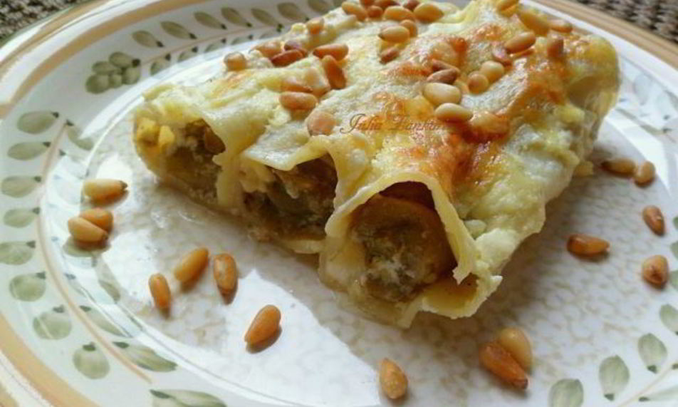 Рецепт каннелони с баклажанами и кедровыми орешками