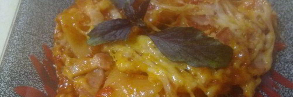 Каннелони с помидорами и сыром