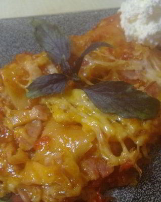 Каннелони с помидорами и сыром