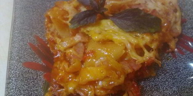 каннелони с помидорами и сыром