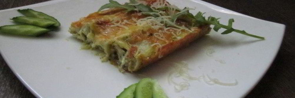 Каннелони с творогом и шпинатом