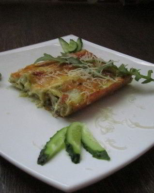 Каннелони с творогом и шпинатом